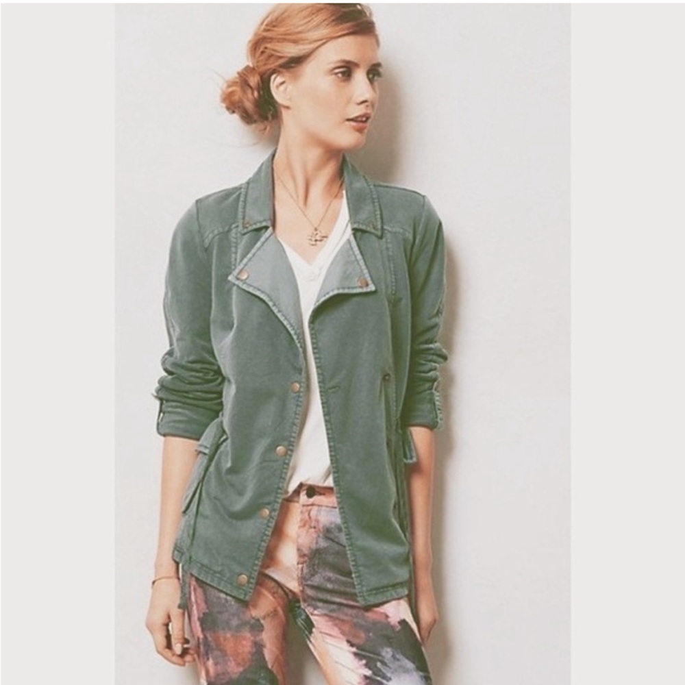 Anthropologie Saturday Sunday green military jacket